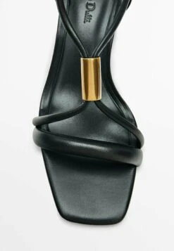 Massimo Dutti With Metal Piece- Sandals - Black -Massimo Dutti Shop e49caa2a49204ab09c392d24f53b5b2c