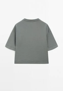 Massimo Dutti SHORT SLEEVE WITH CREW NECK - Basic T-shirt - Blue 14 Massimo Dutti SHORT SLEEVE WITH CREW NECK - Basic T-shirt - Blue -Massimo Dutti Shop e4d8c2a09f8a44728285d4d5696701f3