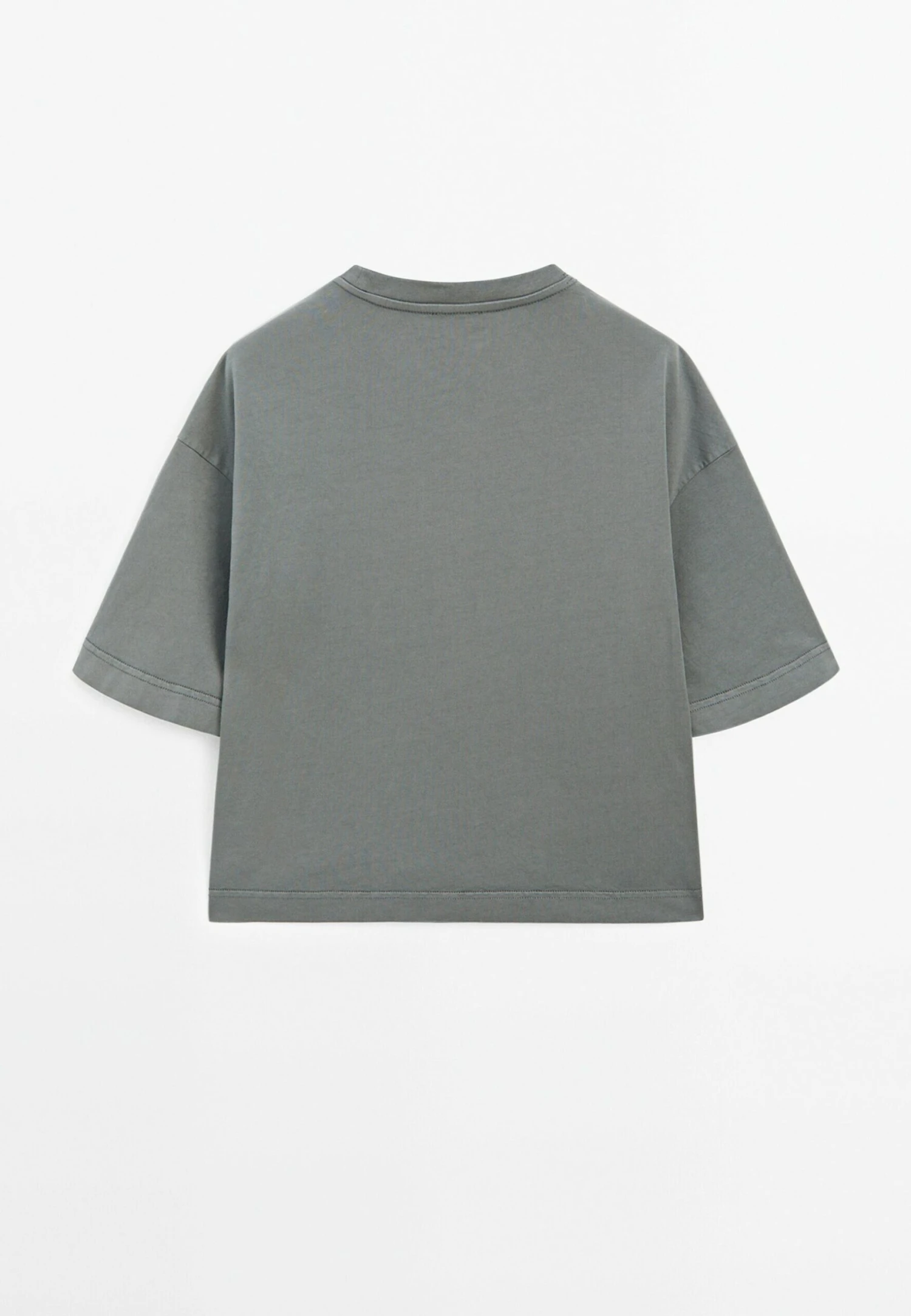 Massimo Dutti SHORT SLEEVE WITH CREW NECK - Basic T-shirt - Blue 8 Massimo Dutti SHORT SLEEVE WITH CREW NECK - Basic T-shirt - Blue - Image 6