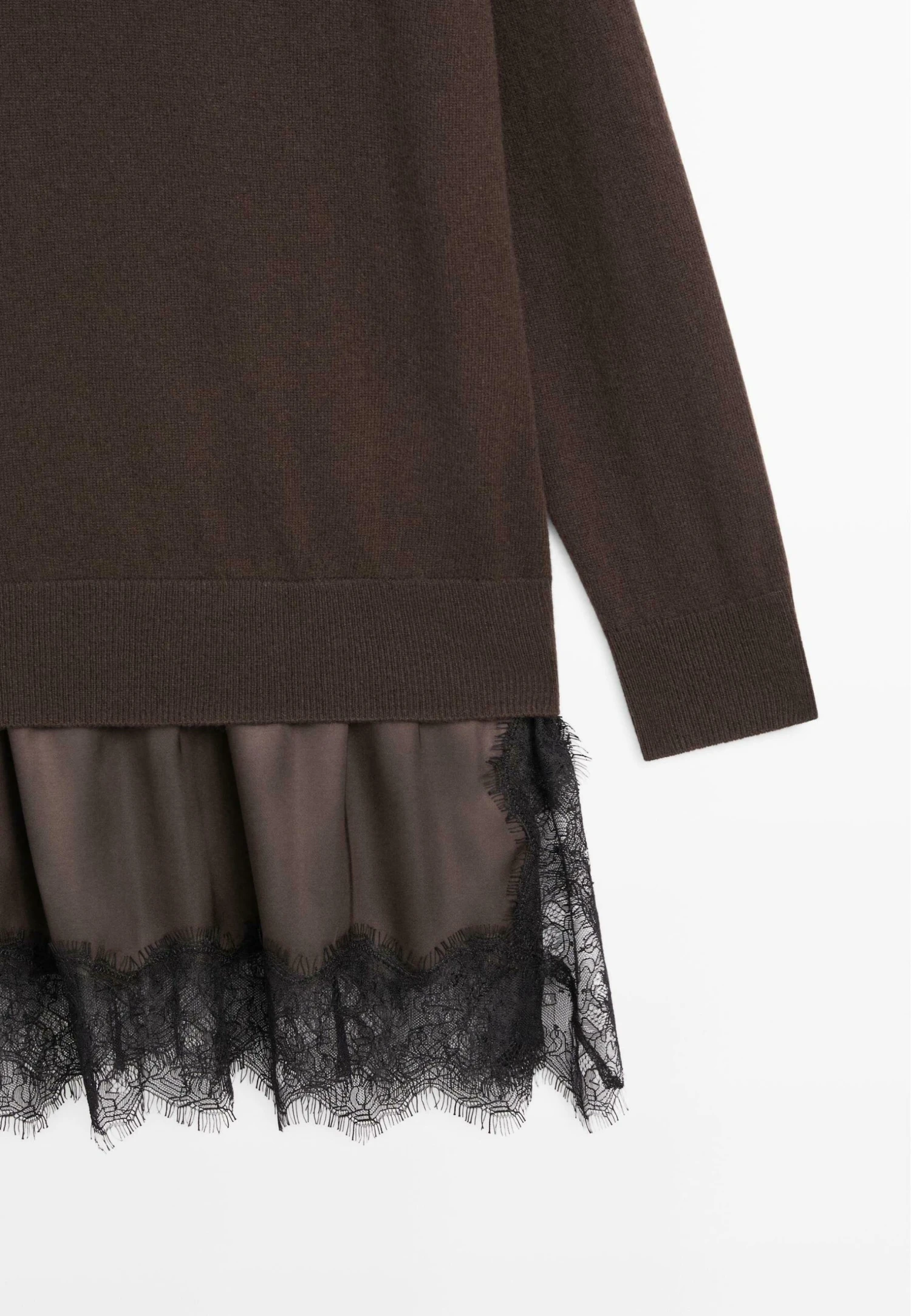 Massimo Dutti WITH CONTRAST - Jumper Dress - Dark Brown 10 Massimo Dutti WITH CONTRAST - Jumper Dress - Dark Brown - Image 8