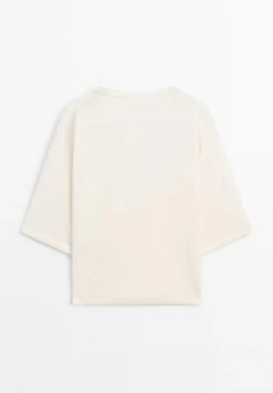 Massimo Dutti WIDE V-NECK - Jumper - White 18 Massimo Dutti WIDE V-NECK - Jumper - White -Massimo Dutti Shop e4fd5d1dd3b447d993ae7ae4da061dbd