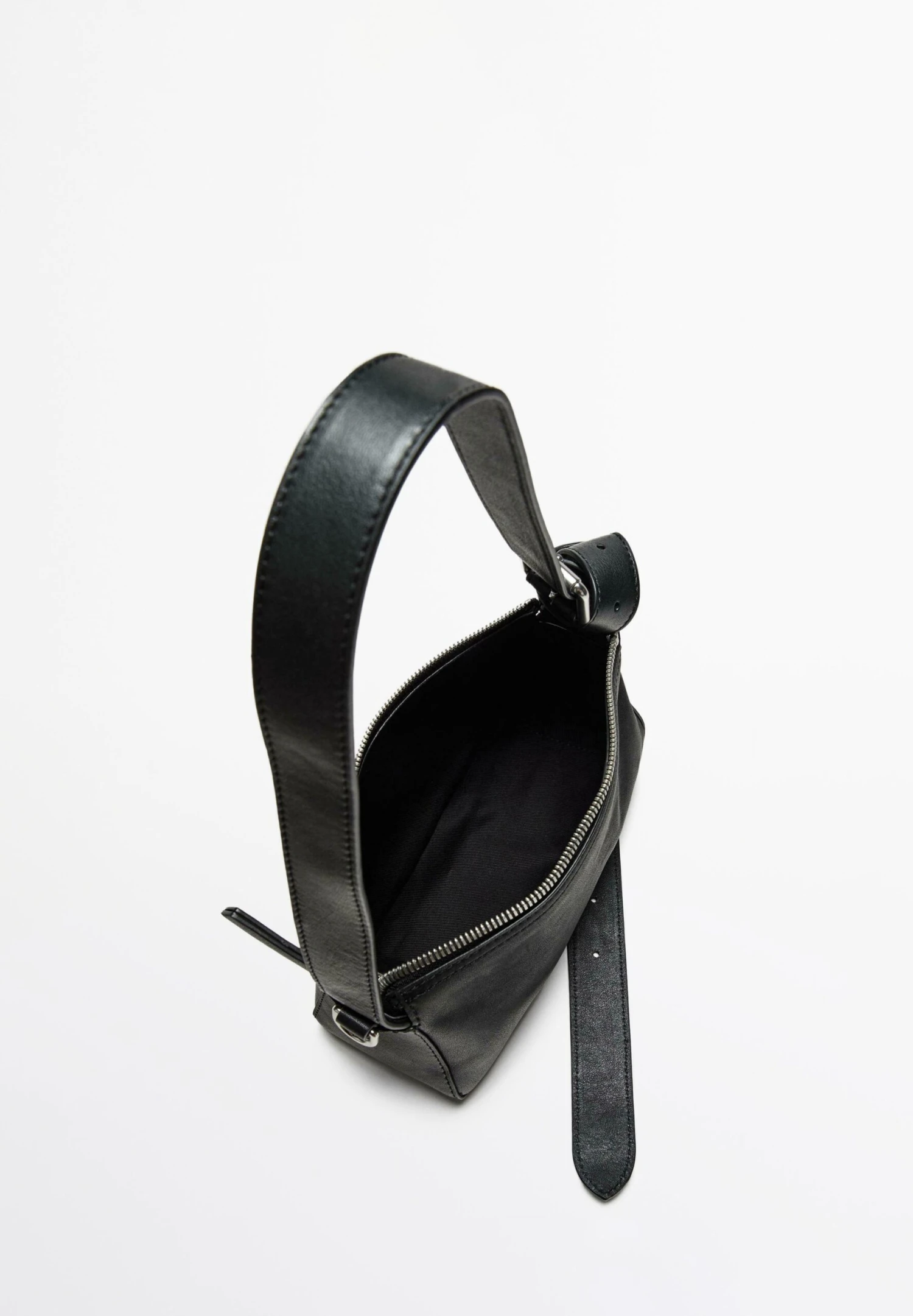 Massimo Dutti SMALL WITH BUCKLE - Handbag - Black 4 Massimo Dutti SMALL WITH BUCKLE - Handbag - Black - Image 2