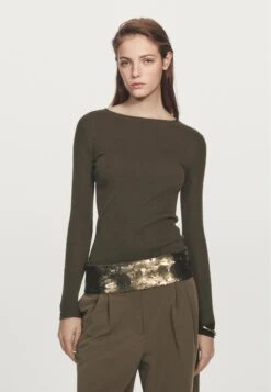 Massimo Dutti Long Sleeved Top - Dark Green
