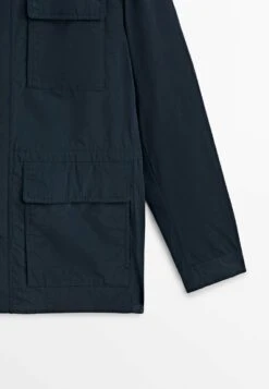 Massimo Dutti Technical With Zip- Summer Jacket - Dark Blue -Massimo Dutti Shop e50b2a07e3654bd482921d45889da49a