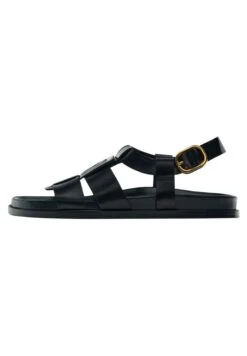Massimo Dutti With Wide Straps - Sandals - Black