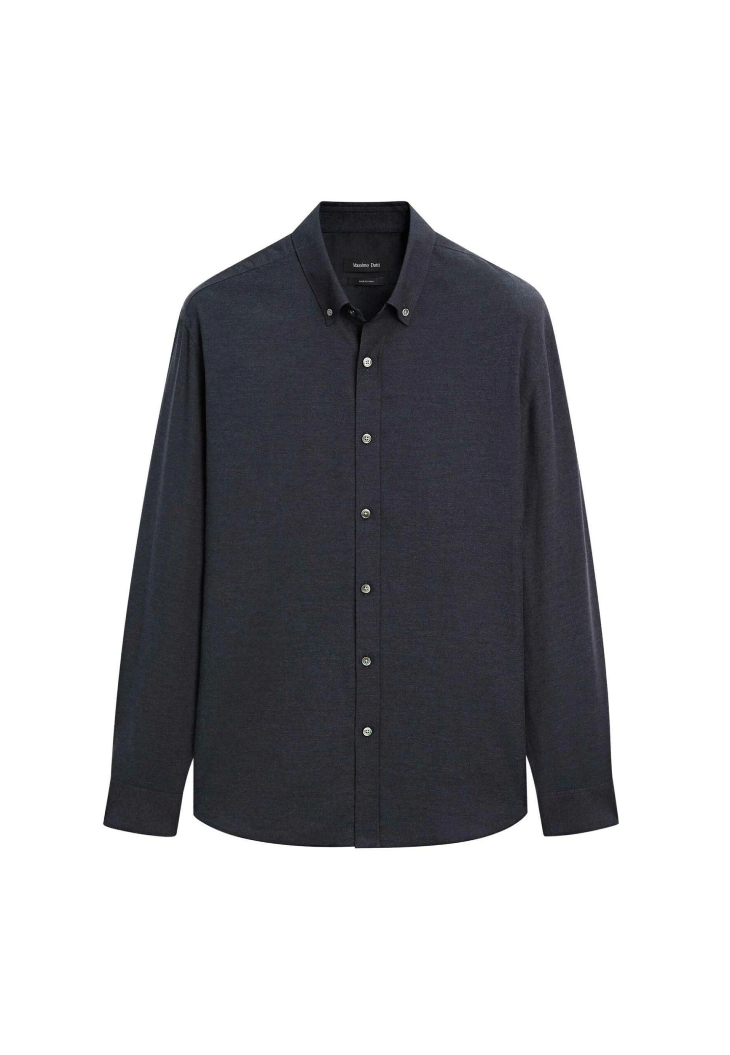 Massimo Dutti SOFT REGULAR FIT MELANGE - Shirt - Dark Blue 7 Massimo Dutti SOFT REGULAR FIT MELANGE - Shirt - Dark Blue - Image 5