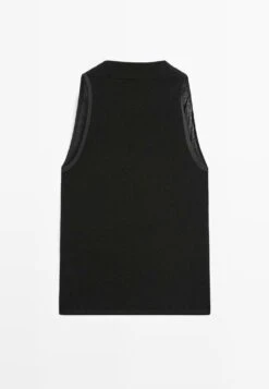 Massimo Dutti SLEEVELESS WITH DRAPED NECKLINE - Top - Black -Massimo Dutti Shop e52d8c7fc8344b3d88a61545df840b98