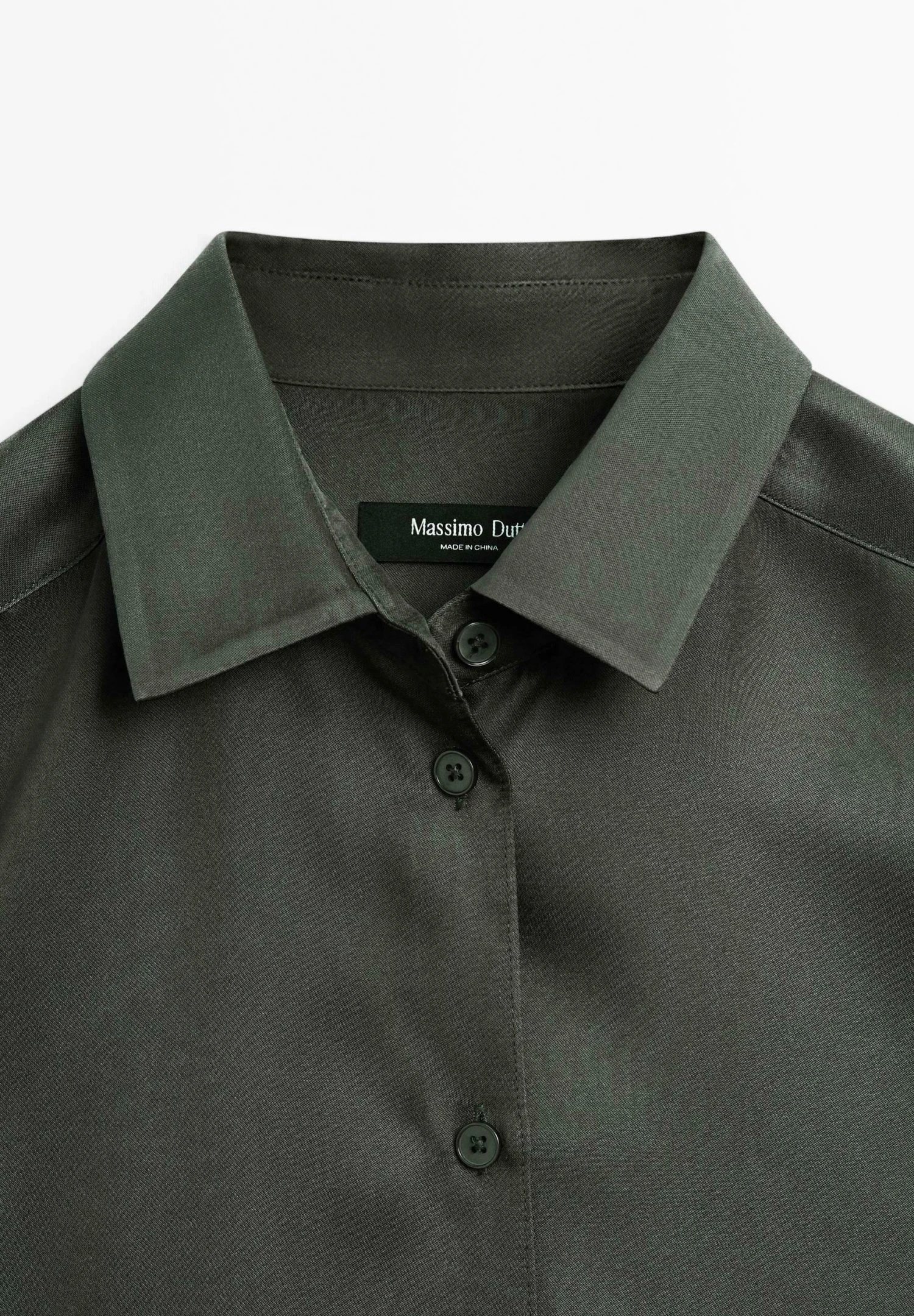 Massimo Dutti FLOWING SATIN LONG SLEEVE - Button-down Blouse - Dark Grey 8 Massimo Dutti FLOWING SATIN LONG SLEEVE - Button-down Blouse - Dark Grey - Image 6