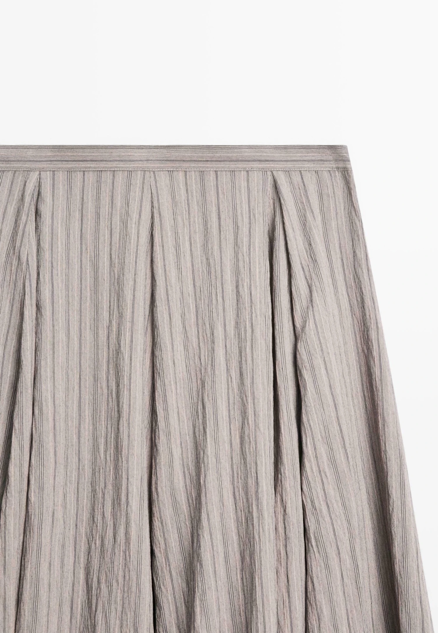 Massimo Dutti STRIPED FLARED MIDI - A-line Skirt - Grey 10 Massimo Dutti STRIPED FLARED MIDI - A-line Skirt - Grey - Image 8