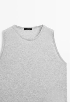 Massimo Dutti SLEEVELESS ROUND NECK - Basic T-shirt - Grey 19 Massimo Dutti SLEEVELESS ROUND NECK - Basic T-shirt - Grey -Massimo Dutti Shop e58fd3c98940495d97d9fb5fe7a02794