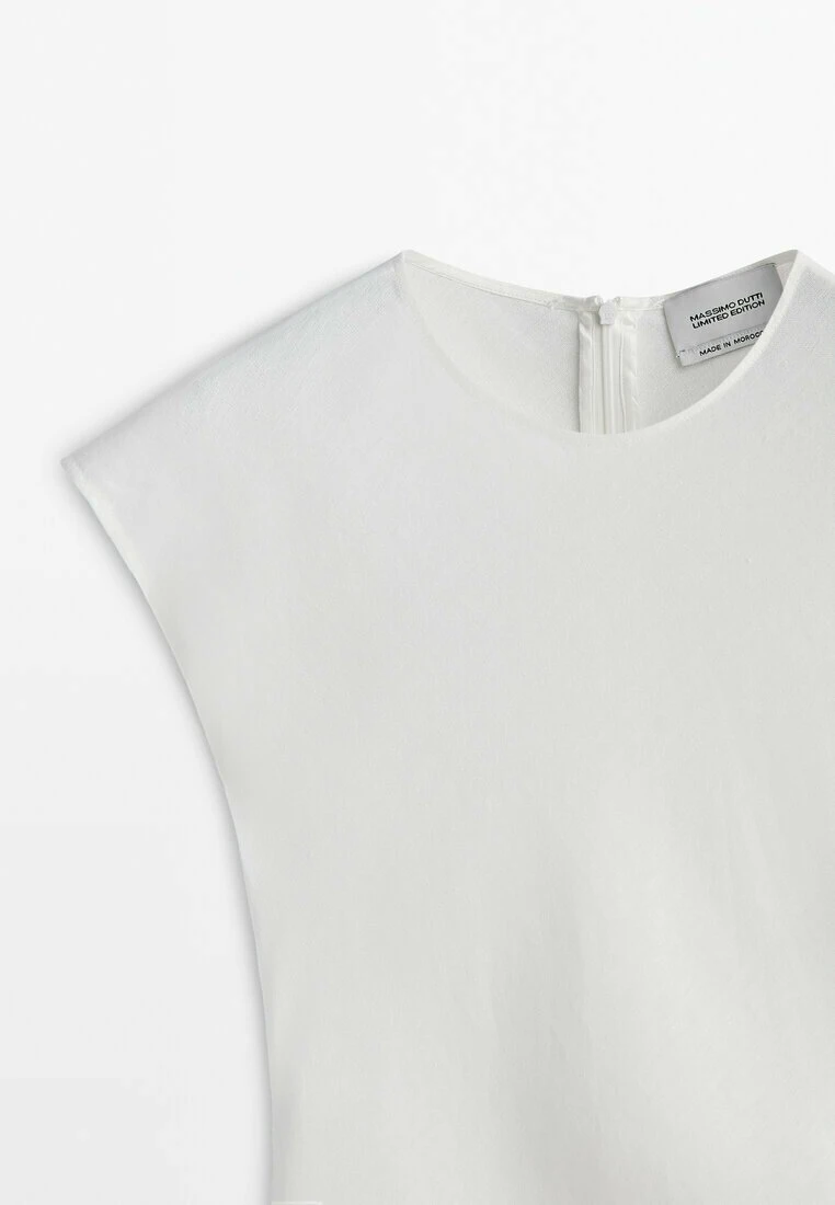 Massimo Dutti With Chest Detail Limited Edition - Blouse - White 10 Massimo Dutti With Chest Detail Limited Edition - Blouse - White - Image 8