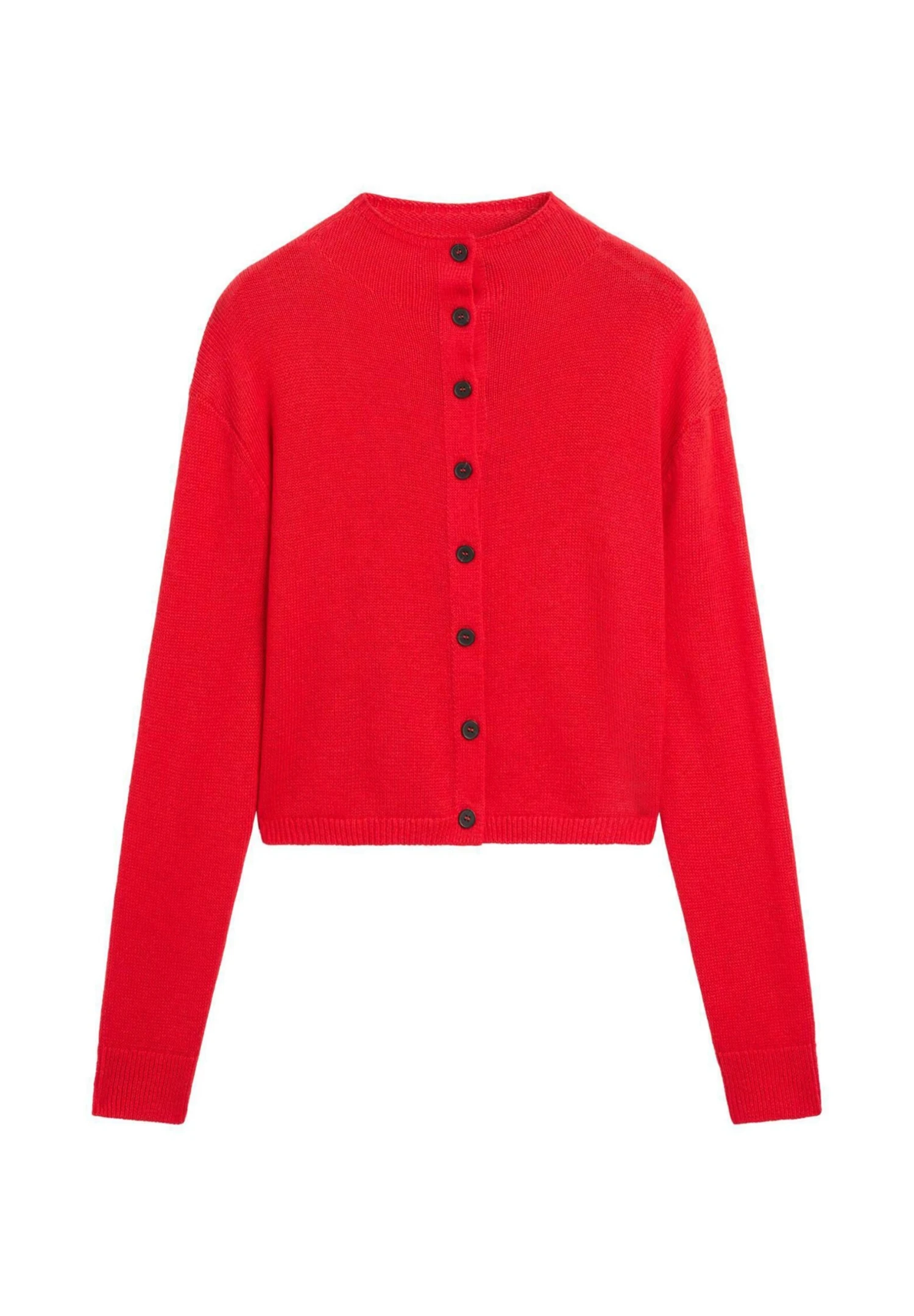 Massimo Dutti MOCK TURTLENECK WITH BUTTONS - Cardigan - Red 7 Massimo Dutti MOCK TURTLENECK WITH BUTTONS - Cardigan - Red - Image 5