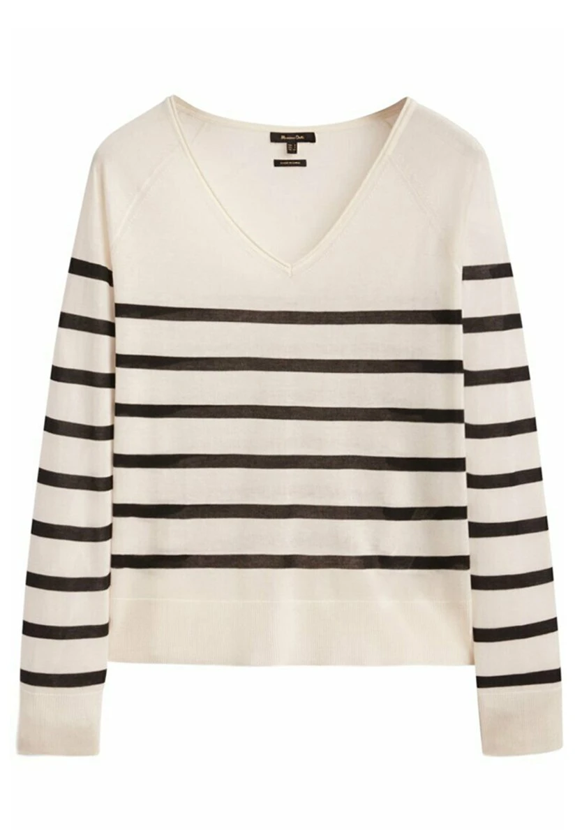 Massimo Dutti V-Neck Extra - Jumper - Beige 3 Massimo Dutti V-Neck Extra - Jumper - Beige