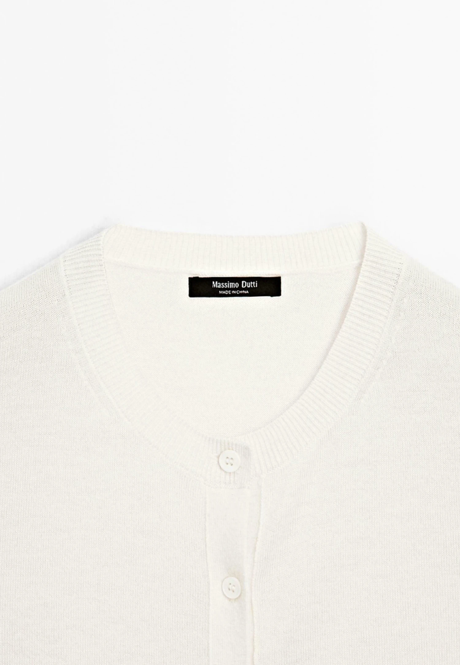 Massimo Dutti BUTTONED WITH CREW NECK - Cardigan - Beige 13 Massimo Dutti BUTTONED WITH CREW NECK - Cardigan - Beige - Image 11