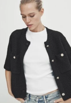 Massimo Dutti Textured With Pockets - Cardigan - Black -Massimo Dutti Shop e614d1e270254b0bb25a9be97afaa32c
