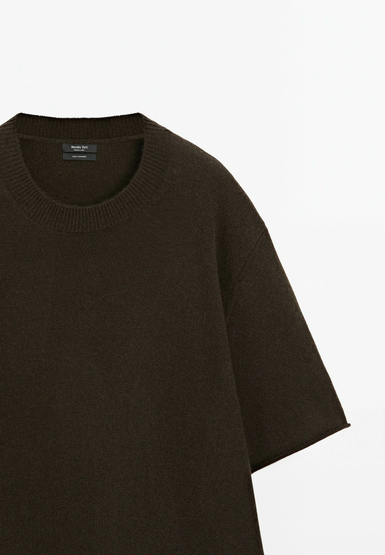 Massimo Dutti OVERSIZE SHORT SLEEVE WITH CREW NECK - Jumper - Mottled Dark Brown 9 Massimo Dutti OVERSIZE SHORT SLEEVE WITH CREW NECK - Jumper - Mottled Dark Brown - Image 7