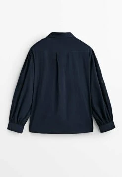 Massimo Dutti Voile With Embroidered Sleeves - Button-Down Blouse - Light Blue -Massimo Dutti Shop e656f92e673e439a9c8613f6b9859da6