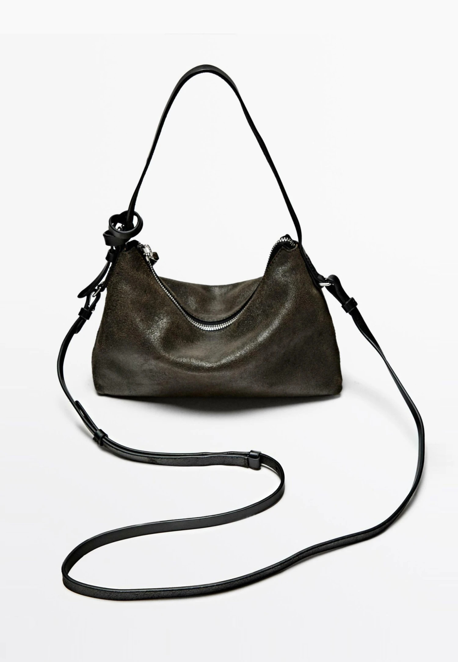 Massimo Dutti Handbag - Mottled Dark Green 4 Massimo Dutti Handbag - Mottled Dark Green - Image 2