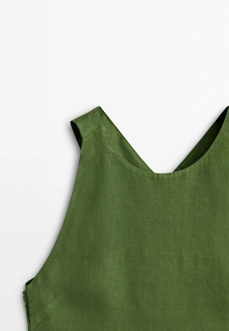 Massimo Dutti With Crossover Back- Blouse - Green 10 Massimo Dutti With Crossover Back- Blouse - Green - Image 8