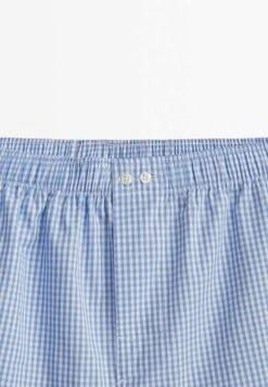 Massimo Dutti Gingham Poplin - Boxer Shorts - Light Blue -Massimo Dutti Shop e69e29b1bfb649ba888c5b3105c04460