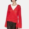 Massimo Dutti V-NECK WITH BELT DETAIL - Cardigan - Red -Massimo Dutti Shop e6a0effb2d784318a58c2023195beec8