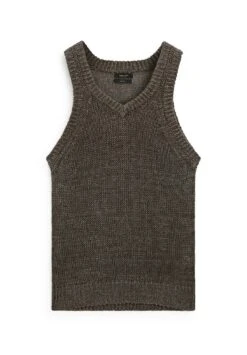 Massimo Dutti V-NECK - Top - Mottled Dark Green -Massimo Dutti Shop e6a66f5cc75e4a2dbab2c9af2b9070cc