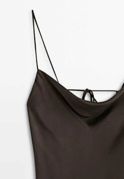 Massimo Dutti Camisole Midi - Occasion Wear - Dark Brown -Massimo Dutti Shop e70bd54dd2cf44ceafd276fe3a06ea96