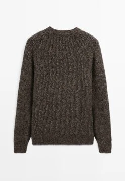 Massimo Dutti RIBBED CREW NECK - Jumper - Mottled Dark Brown -Massimo Dutti Shop e7105c1463d843939a5442c14ed2d9b1