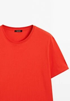 Massimo Dutti REGULAR FIT SHORT SLEEVE - Basic T-shirt - Red 15 Massimo Dutti REGULAR FIT SHORT SLEEVE - Basic T-shirt - Red -Massimo Dutti Shop e712338151d3456bb497b77d74f6ecf6