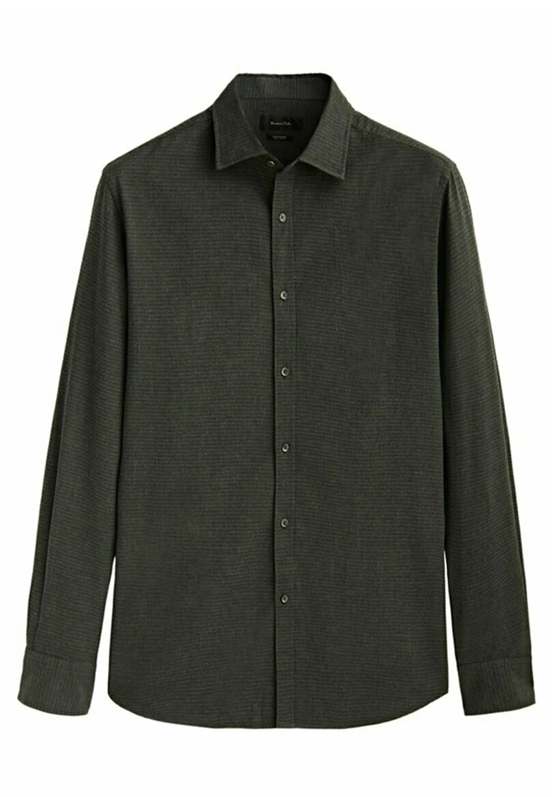 Massimo Dutti Regular Fit Check - Shirt - Dark Green 7 Massimo Dutti Regular Fit Check - Shirt - Dark Green - Image 5