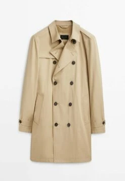 Massimo Dutti Water-Repellent Double-Breasted- Trenchcoat - Beige -Massimo Dutti Shop e77c2829ee7b4c578caeb9545029bec7
