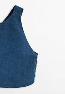 Massimo Dutti With Crossover Back - Top - Blue -Massimo Dutti Shop e78652bc42194d869311b20bffd26b78
