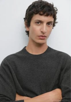 Massimo Dutti CREW NECK LONG SLEEVE - Jumper - Dark Grey -Massimo Dutti Shop e78ad06e7d564509afb04d200f0517e2