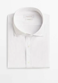 Massimo Dutti Textured High-Density - Formal Shirt - White -Massimo Dutti Shop e7a0543e17a045958c46794834a6aa91