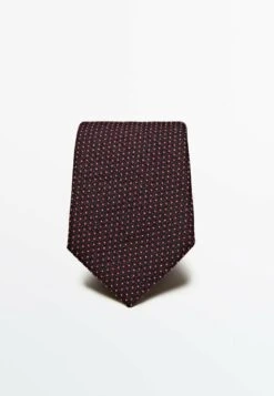Massimo Dutti Blend With A Geometric Motif - Tie - Bordeaux -Massimo Dutti Shop e7abf8a7d9754462b583a143ebda3b39