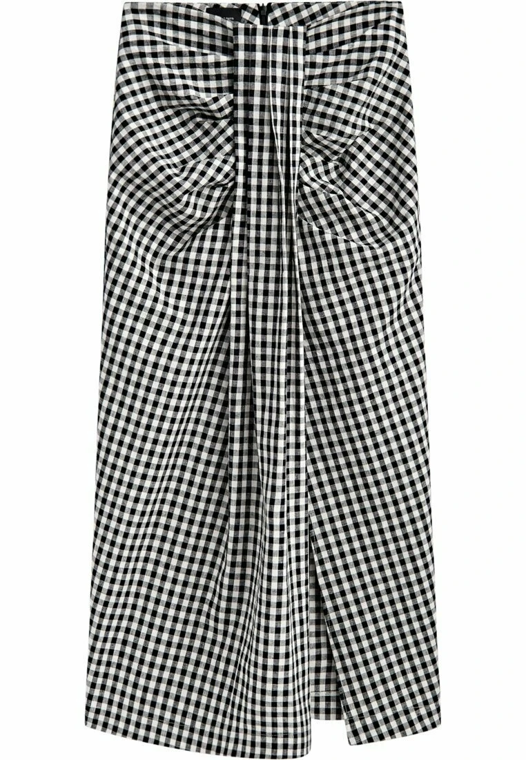 Massimo Dutti Studio-Gingham - Wrap Skirt - Black 7 Massimo Dutti Studio-Gingham - Wrap Skirt - Black - Image 5