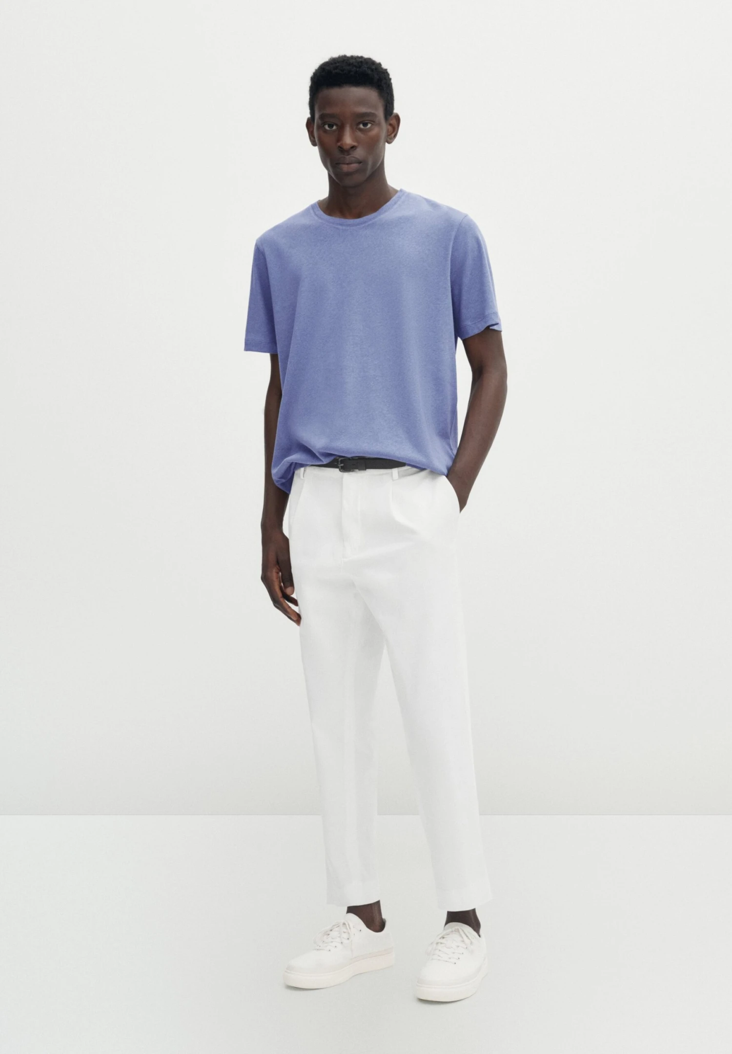 Massimo Dutti Short Sleeve - Basic T-Shirt - Dark Blue 4 Massimo Dutti Short Sleeve - Basic T-Shirt - Dark Blue - Image 2