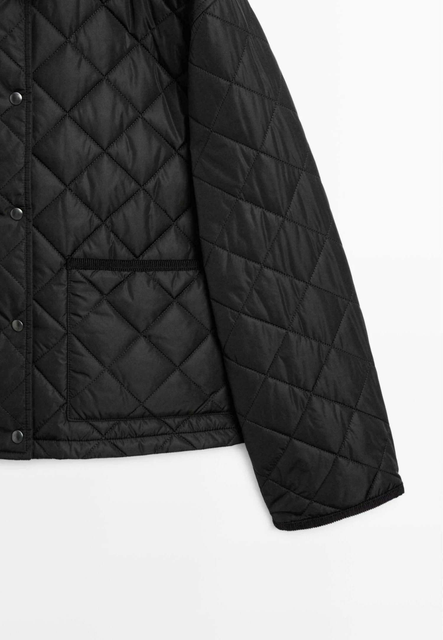 Massimo Dutti SHORT LIGHTWEIGHT WATER-REPELLENT CORDUROY PUFFER - Light Jacket - Black 8 Massimo Dutti SHORT LIGHTWEIGHT WATER-REPELLENT CORDUROY PUFFER - Light Jacket - Black - Image 6