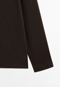 Massimo Dutti LONG SLEEVE ZIP-UP POLO NECK - Long Sleeved Top - Brown -Massimo Dutti Shop e823f5de1a484f5e91dd72c762143b86