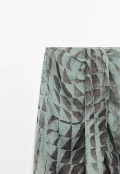 Massimo Dutti PRINTED MIDI WITH GATHERED DETAIL - A-line Skirt - Blue -Massimo Dutti Shop e83403d0407749ddb4ce1e237fd21356