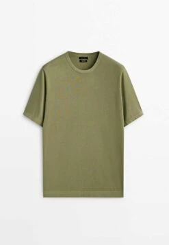 Massimo Dutti Short Sleeve - Basic T-Shirt - Khaki 15 Massimo Dutti Short Sleeve - Basic T-Shirt - Khaki -Massimo Dutti Shop e848c8caa6154f8ab8693c4ba7b2cf61
