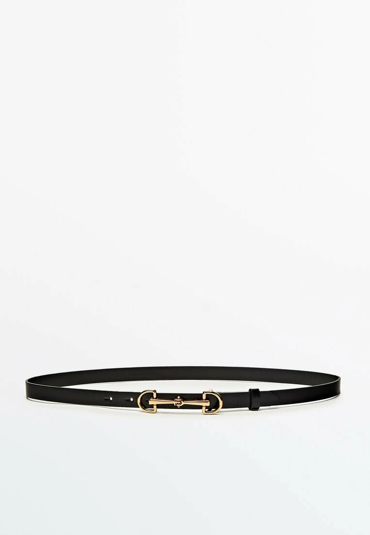 Massimo Dutti With Double Long Buckle- Belt - Black 8 Massimo Dutti With Double Long Buckle- Belt - Black - Image 6