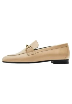 Massimo Dutti With Metal Buckle- Slip-Ons - Camel