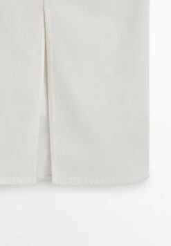 Massimo Dutti High-Waist - Denim Skirt - Beige -Massimo Dutti Shop e857009217974fc68dc0b117a32ff1df