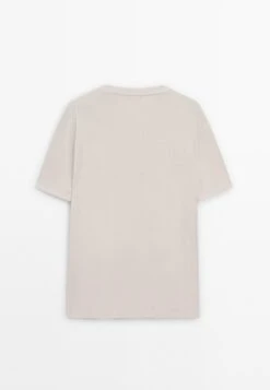 Massimo Dutti WIDE FIT SHORT SLEEVE WITH CREW NECK - Basic T-shirt - Sand -Massimo Dutti Shop e8828e03c38d46b894af7c00bae0b756