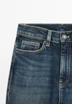Massimo Dutti HIGH-WAIST WITH TURN-UP HEMS - Bootcut Jeans - Dark Blue -Massimo Dutti Shop e8b0a846c55e463aa19b248cc2bebe44