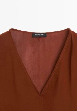 Massimo Dutti CAPE-STYLE GARMENT WITH RUFFLES - Blouse - Bordeaux -Massimo Dutti Shop e8b1c8ca115c4d3cb86148d956ae43c9