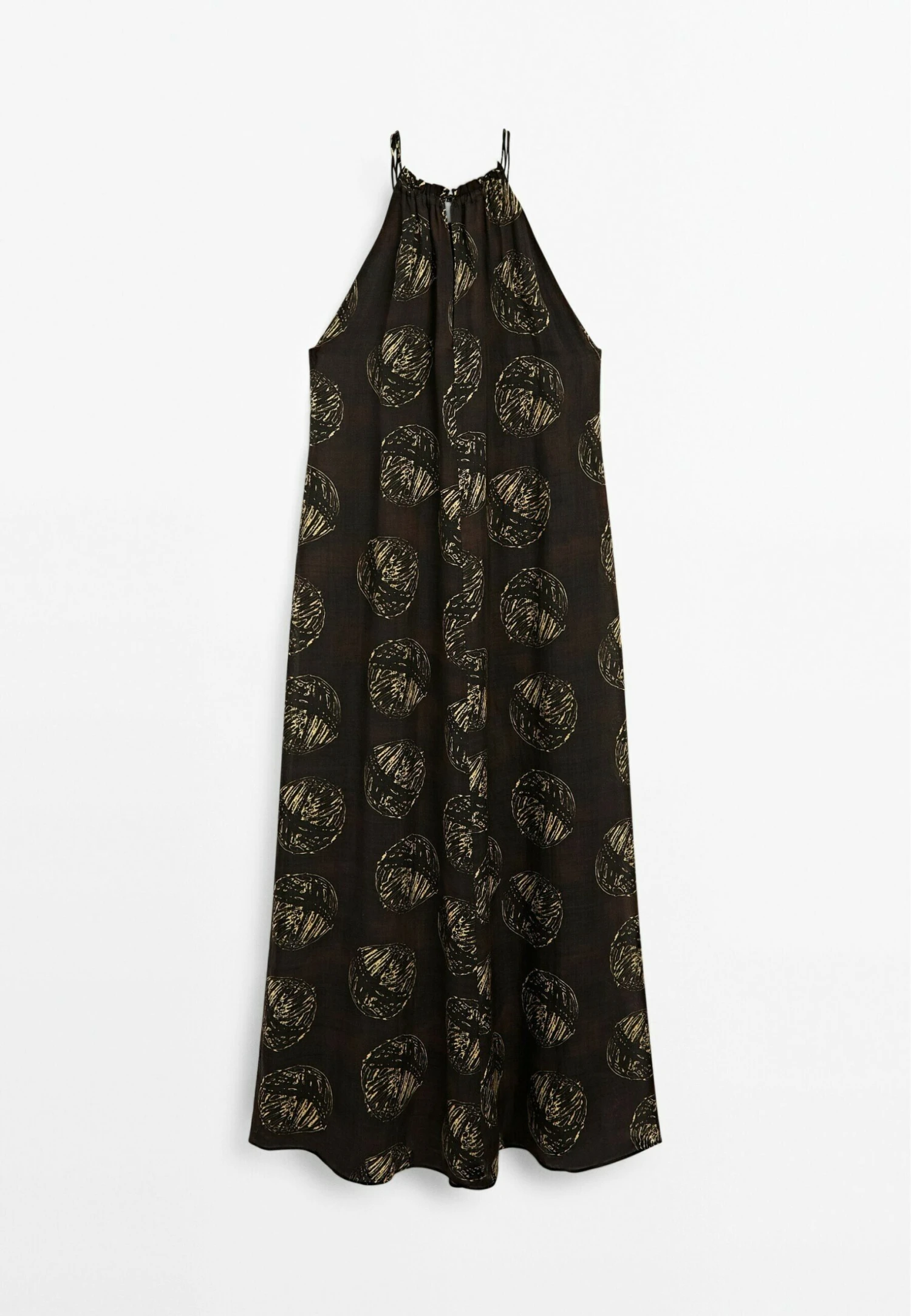 Massimo Dutti LONG PRINT - Maxi Dress - Mottled Dark Brown 9 Massimo Dutti LONG PRINT - Maxi Dress - Mottled Dark Brown - Image 7