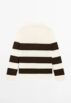 Massimo Dutti STRIPED V-NECK WITH LONG SLEEVE - Jumper - Beige 16 Massimo Dutti STRIPED V-NECK WITH LONG SLEEVE - Jumper - Beige -Massimo Dutti Shop e8c6c821d1ff4714b721ee078b30f117