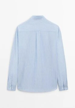 Massimo Dutti REGULAR FIT GARMENT WITH STRIPED DETAIL - Shirt - Blue 18 Massimo Dutti REGULAR FIT GARMENT WITH STRIPED DETAIL - Shirt - Blue -Massimo Dutti Shop e8d2ba2393e943089fb2c2ceb231de8f